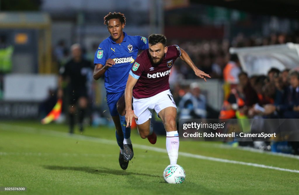 AFC Wimbledon v West Ham United - Carabao Cup Second Round