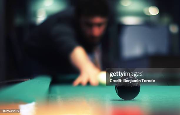 sink the eight-ball - pool table stock pictures, royalty-free photos & images