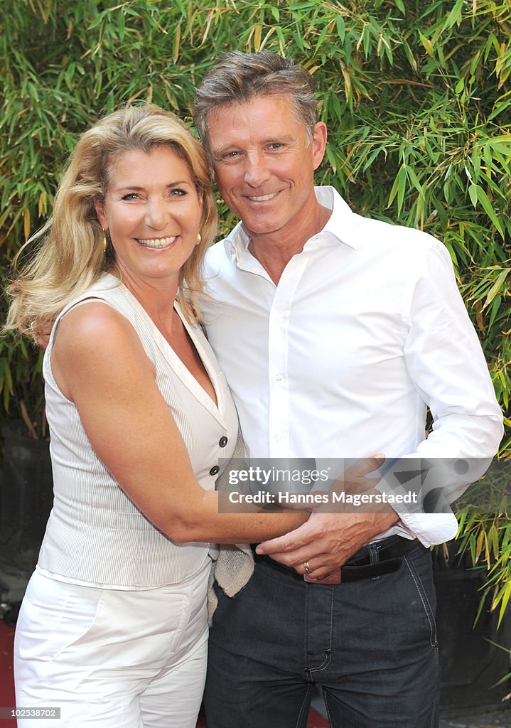 Christine Mayn And Nick Wilder Attend The Bavaria Reception During christine-mayn-and-nick-wilder-attend-the-bavaria-reception-during