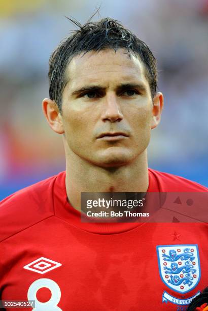 Portrait of Frank Lampard of England before the start of the 2010 FIFA World Cup South Africa Group C match between Slovenia and England at the...