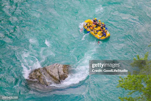 white water rafting on river tara - rafting stock pictures, royalty-free photos & images