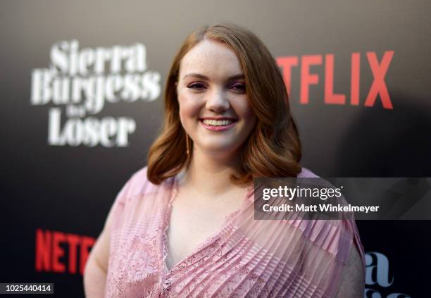 Shannon Purser attends the Los Angeles Premiere of the Netflix Film Sierra Burgess is a Loser at Arclight Hollywood on August 30, 2018 in Hollywood,...