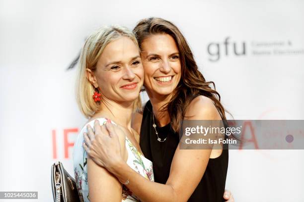 German actress Annett Fleischer and German presenter Katrin Wrobel attend the IFA 2018 opening gala on August 31, 2018 in Berlin, Germany.