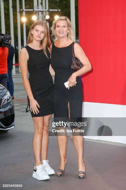 German presenter Carola Ferstl and her daughter Lilly Ferstl attend the IFA 2018 opening gala on August 31, 2018 in Berlin, Germany.