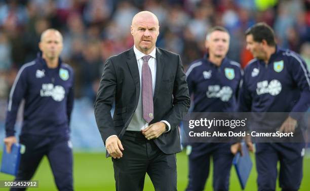 Burnley manager Sean Dyche during the UEFA Europa League Qualifying Second Leg match between Burnley and Olympiakos at Turf Moor on August 30, 2018...