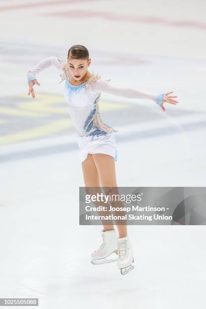 Alena Kostornaia of Russia competes in the Junior Ladies Short Program during day one of the ISU Junior Grand Prix of Figure Skating at Keine Sorgen...