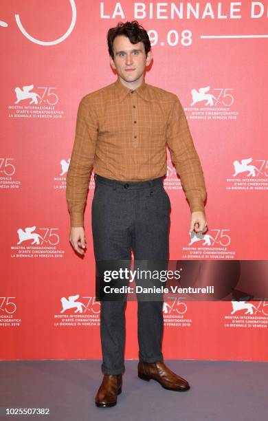 Harry Melling attends 'The Ballad of Buster Scruggs' photocall during the 75th Venice Film Festival at Sala Casino on August 31, 2018 in Venice,...