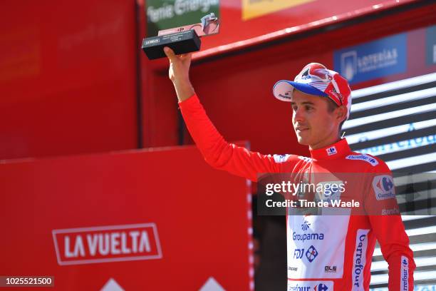 Podium / Rudy Molard of France and Team Groupama FDJ Red Leader Jersey / Celebration / during the 73rd Tour of Spain 2018, Stage 7 a 185,7km stage...
