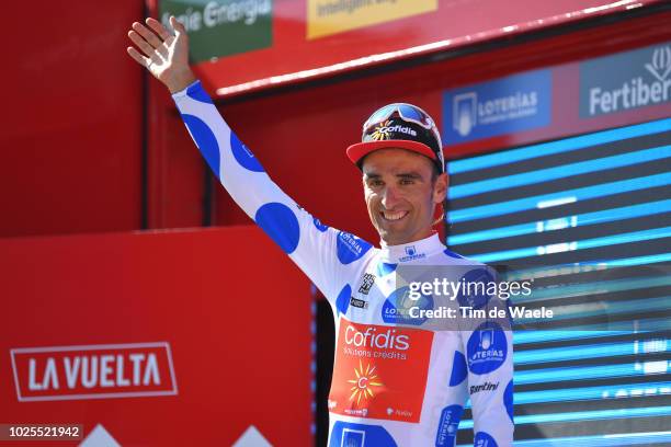 Podium / Luis Angel Mate of Spain and Team Cofidis Polka Dot Mountain Jersey / Celebration / during the 73rd Tour of Spain 2018, Stage 7 a 185,7km...