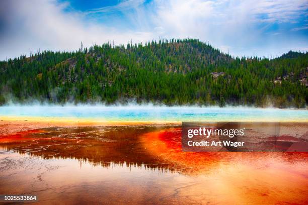 the grand prismatic spring - grand prismatic spring stock pictures, royalty-free photos & images