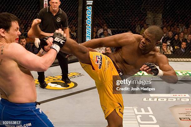 Rashad Evans def. Sean Salmon - KO - 1:06 round 2 during UFC Fight Night 08 at the Hard Rock Live - Seminole Hard Rock Hotel & Casino on January 25,...