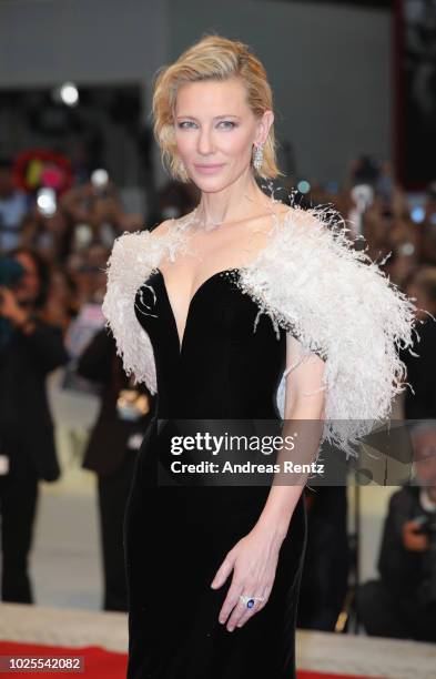 Cate Blanchett walks the red carpet ahead of the 'A Star Is Born' screening during the 75th Venice Film Festival at Sala Grande on August 31, 2018 in...