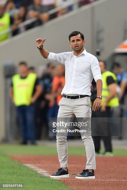S Nicolae Dica during UEFA Europa League match between FCSB and SK Rapid Wien at National Arena, ib Bucharest, Romania on 30 August 2018.
