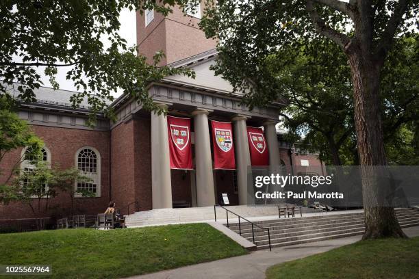 General view of Harvard University on August 31, 2018 in Boston MA.