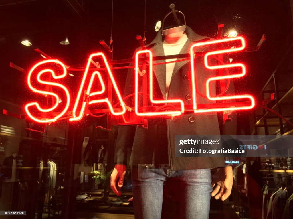 Male clothing sale