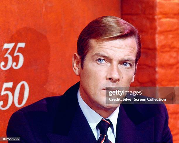 English actor Roger Moore stars in the James Bond film 'Live And Let Die', 1973.
