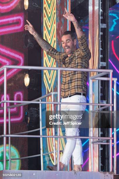 Ben Jardine is evicted from the Celebrity Big Brother house at Elstree Studios on August 31, 2018 in Borehamwood, England.