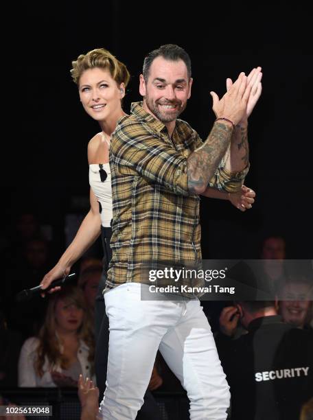 Presenter Emma Willis with Ben Jardine, who became the third housemate evicted from the Celebrity Big Brother house at Elstree Studios on August 31,...