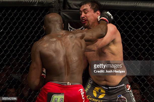 Cheick Kongo def. Paul Buentello - Submission - 1:16 round 3 during UFC on Versus 1 at 1stBank Center on March 21, 2010 in Broomfield, Colorado.
