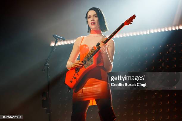 St Vincent performs on day 2 of End Of The Road Festival at Larmer Tree Gardens on August 31, 2018 in Farnham, Dorset.