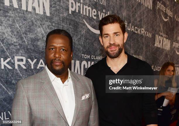 Wendell Pierce and John Krasinski premiere of "Tom Clancy's Jack Ryan" at The Opening Night of Los Angeles Fleet Week 2018 at Battleship Iowa on...