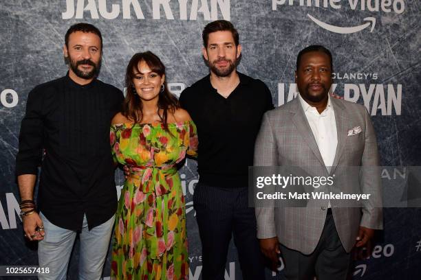 Ali Suliman, Dina Shihabi, John Krasinski, Wendell Pierce attend the premiere of "Tom Clancy's Jack Ryan" at The Opening Night of Los Angeles Fleet...