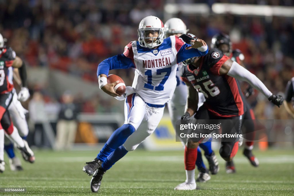 CFL: AUG 31 Montreal Alouettes at Ottawa Redblacks