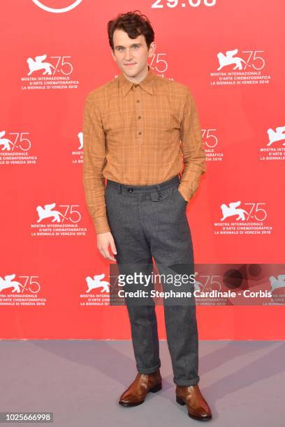 Harry Melling attends 'The Ballad of Buster Scruggs' photocall during the 75th Venice Film Festival at Sala Casino on August 31, 2018 in Venice,...