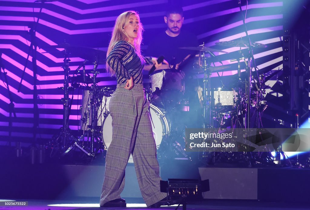 Ellie Goulding performs on stage during the RockCorps 2018 at... News
