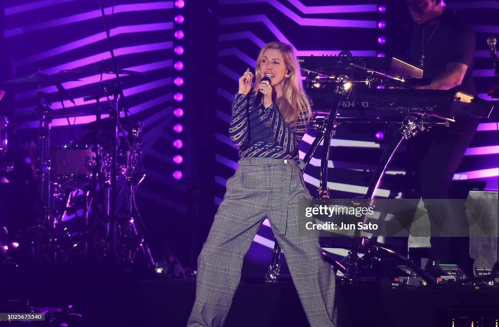 Ellie Goulding performs on stage during the RockCorps 2018 at... News