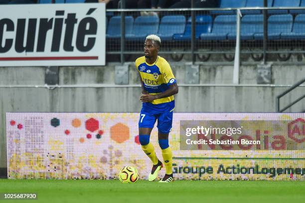 Gomes Madger of Sochaux during the French Ligue 2 match between Sochaux and Beziers on August 31, 2018 in Montbeliard, France.