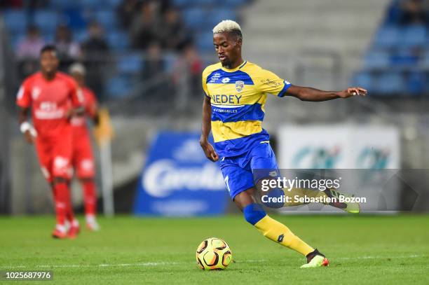 Gomes Madger of Sochaux during the French Ligue 2 match between Sochaux and Beziers on August 31, 2018 in Montbeliard, France.