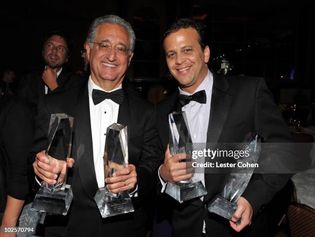 President & CEO Del R. Bryant and composer Aaron Zigman pose during the 2010 BMI Film/TV Awards held at the Beverly Wilshire Hotel on May 19, 2010 in...