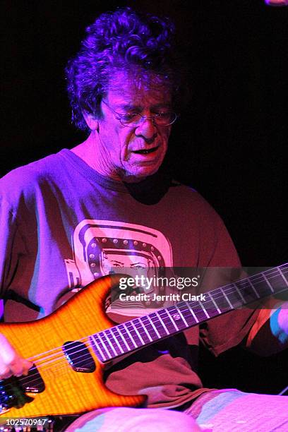 Singer Lou Reed performs at the 40th Anniversary of the Anthology Film Archive at the Hiro Ballroom at The Maritime Hotel on May 19, 2010 in New York...