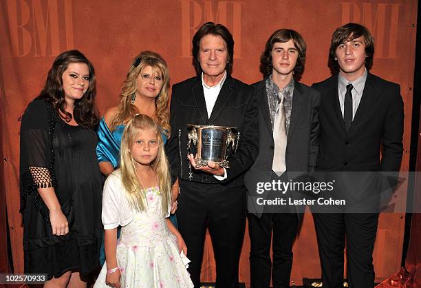 Musician John Fogerty , daughters Lyndsay Fogerty, Kelsy Fogerty, wife Julie Fogerty, sons Tyler Fogerty and Shane Fogerty attend the 58th Annual BMI...