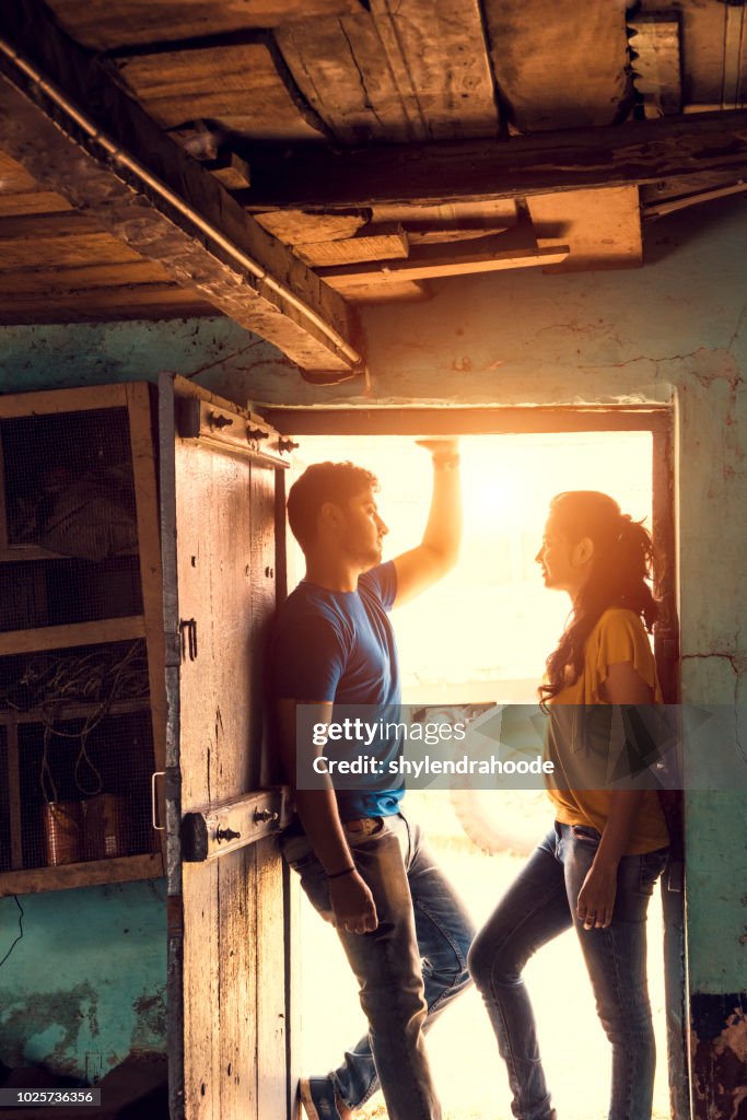 Newly married Indian couple
