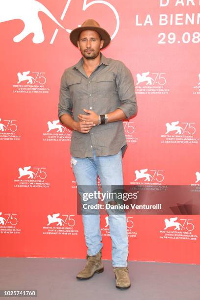 Matthias Schoenaerts attends 'Freres Ennemis ' photocall during the 75th Venice Film Festival at Sala Casino on September 1, 2018 in Venice, Italy.