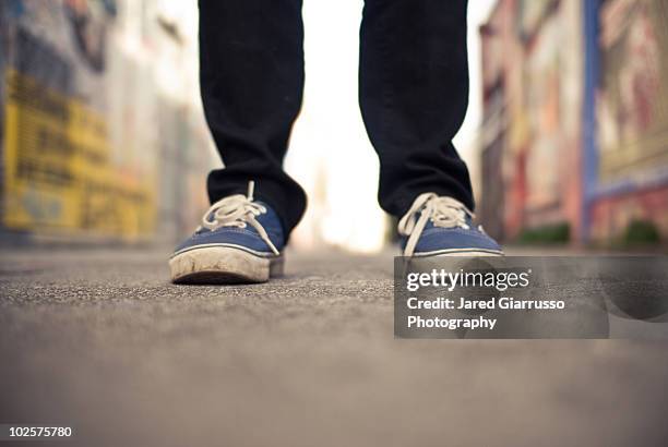 close-up of man's legs - mens footwear stock pictures, royalty-free photos & images