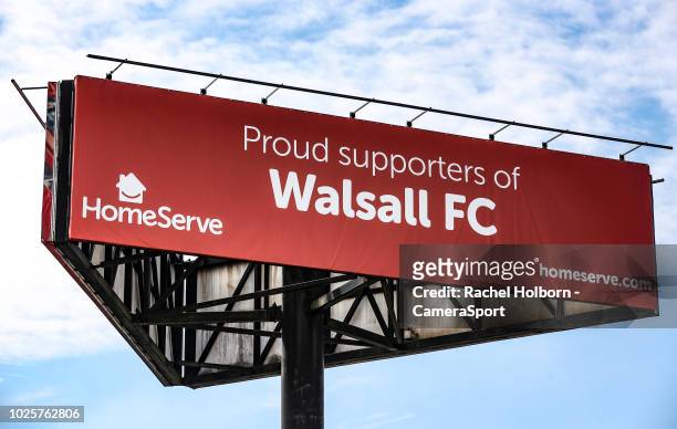 General View at Walsall during the Sky Bet League One match between Walsall and Blackpool at Bescot Stadium on September 1, 2018 in Walsall, United...