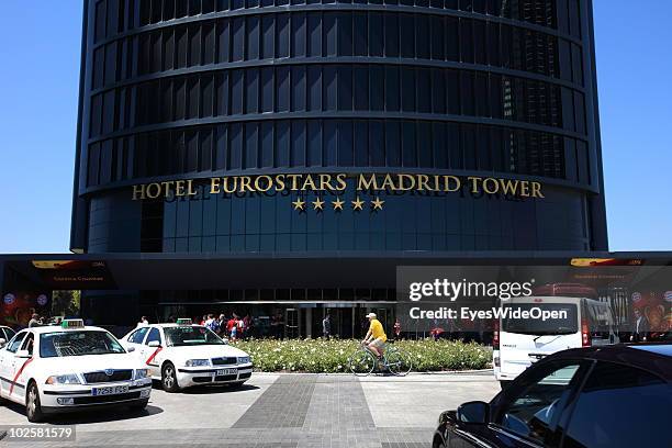 View of the Hotel Eurostars Madrid Tower on May 22, 2010 in Madrid, Spain.