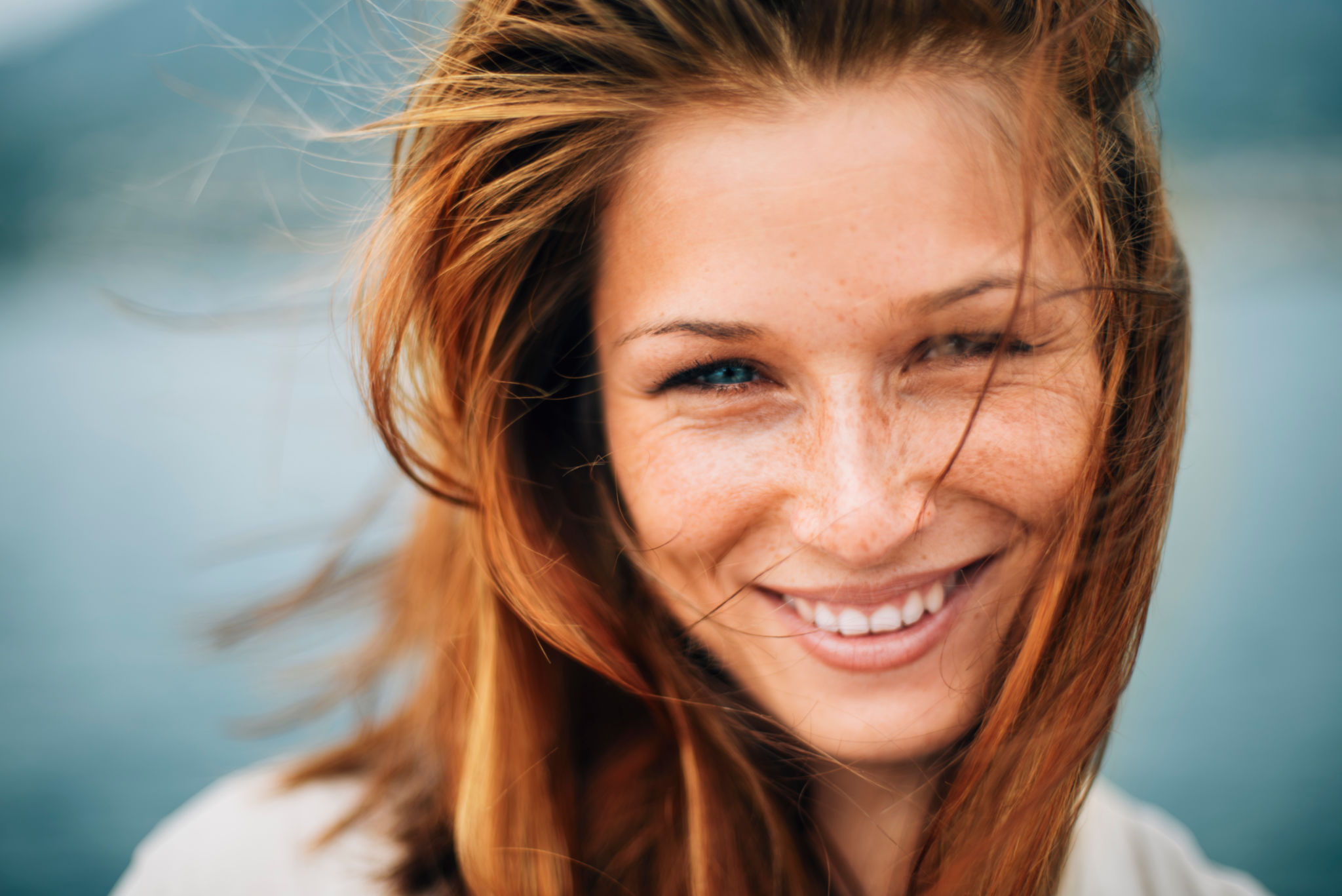happy woman face
