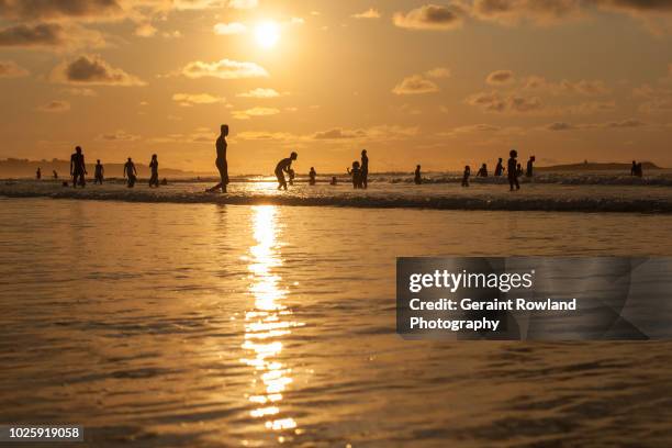 down by the sea, sunset in senegal - senegal landscape stock pictures, royalty-free photos & images