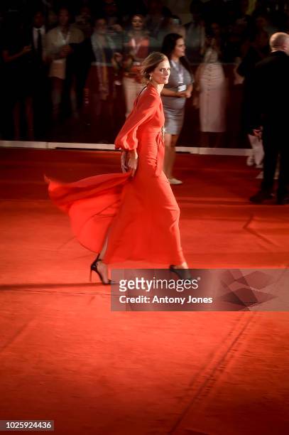 Malgosia Bela walks the red carpet ahead of the 'Suspiria' screening during the 75th Venice Film Festival at Sala Grande on September 1, 2018 in...