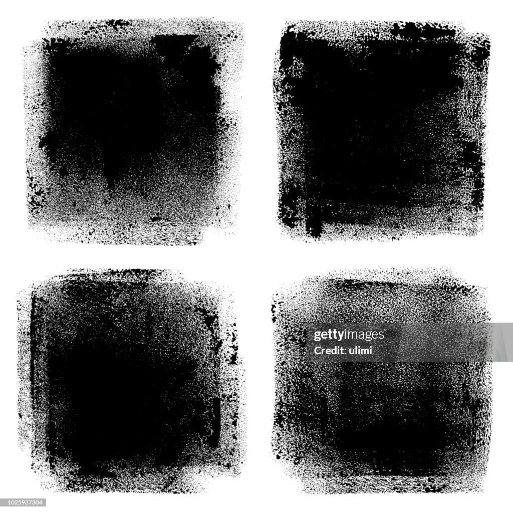 Grunge design elements. Paint roller strokes