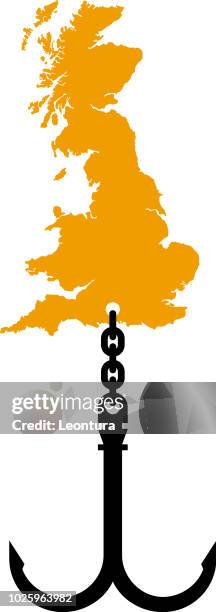 sinking uk - great depression white background stock illustrations
