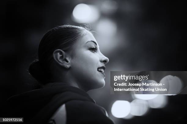 Alena Kostornaia of Russia prepares in the Junior Ladies Free Skating during day three of the ISU Junior Grand Prix of Figure Skating at Keine Sorgen...