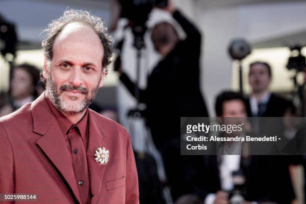 Luca Guadagnino, walks the red carpet ahead of the 'Suspiria' screening during the 75th Venice Film Festival at Sala Grande on September 1, 2018 in...