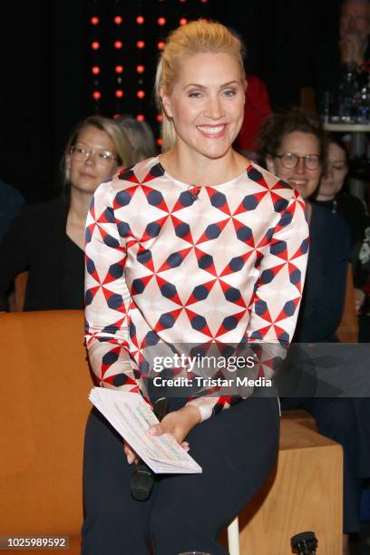 Judith Rakers during the '3Nach9' talk show on September 1, 2018 in Bremen, Germany.