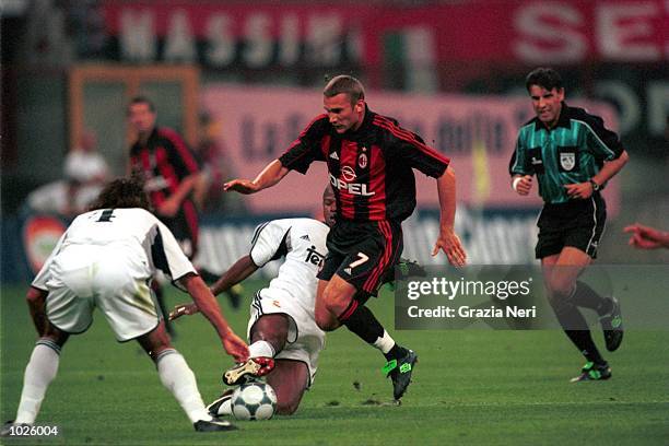Andriy Shevchenko of AC Milan in action during the Coppa Del Centenario preseason match between AC Milan and Real Madrid at the San Siro Stadium,...