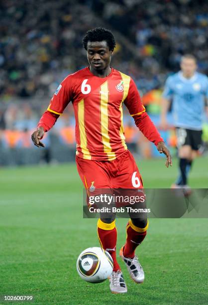 Anthony Annan of Ghana in action during the 2010 FIFA World Cup South Africa Quarter Final match between Uruguay and Ghana at the Soccer City stadium...